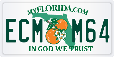 FL license plate ECMM64