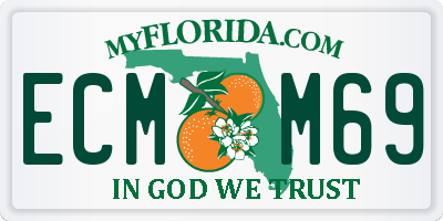 FL license plate ECMM69