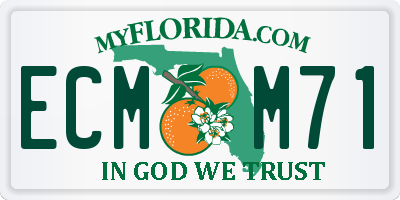 FL license plate ECMM71