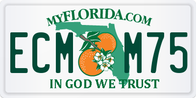 FL license plate ECMM75