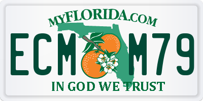 FL license plate ECMM79