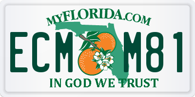 FL license plate ECMM81