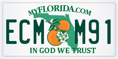 FL license plate ECMM91
