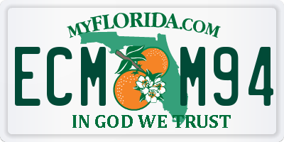 FL license plate ECMM94