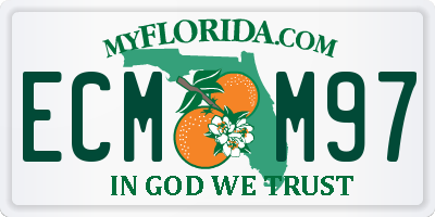 FL license plate ECMM97