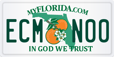 FL license plate ECMN00