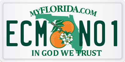 FL license plate ECMN01
