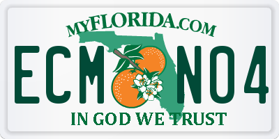 FL license plate ECMN04