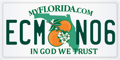 FL license plate ECMN06