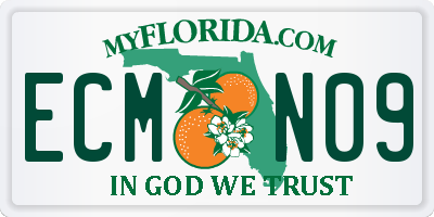 FL license plate ECMN09