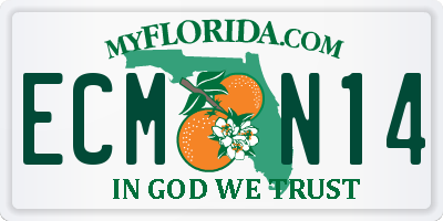 FL license plate ECMN14