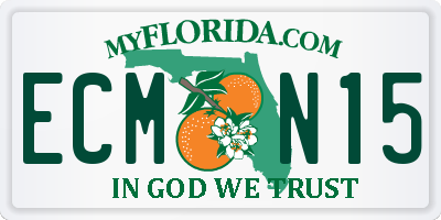 FL license plate ECMN15
