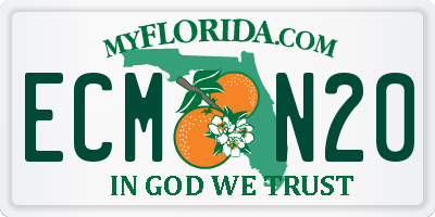 FL license plate ECMN20