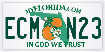 FL license plate ECMN23