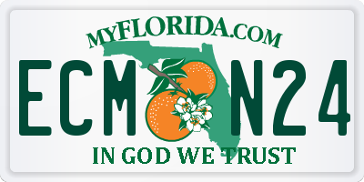 FL license plate ECMN24