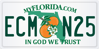 FL license plate ECMN25