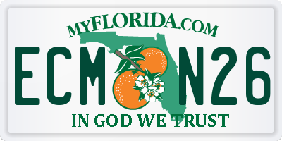 FL license plate ECMN26