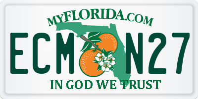 FL license plate ECMN27