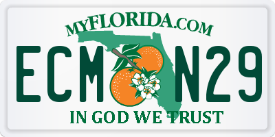 FL license plate ECMN29