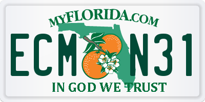 FL license plate ECMN31