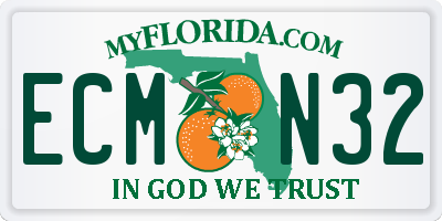 FL license plate ECMN32