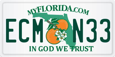 FL license plate ECMN33