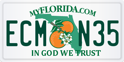 FL license plate ECMN35