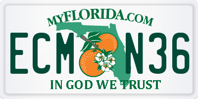 FL license plate ECMN36