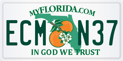 FL license plate ECMN37