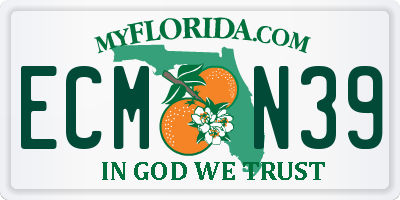 FL license plate ECMN39