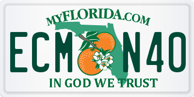 FL license plate ECMN40