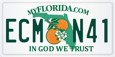 FL license plate ECMN41