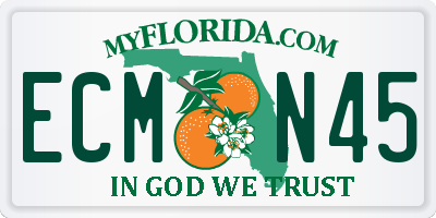 FL license plate ECMN45