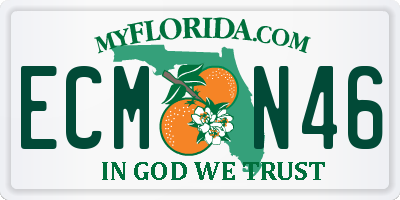 FL license plate ECMN46
