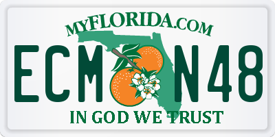 FL license plate ECMN48