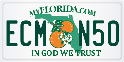 FL license plate ECMN50