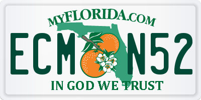 FL license plate ECMN52
