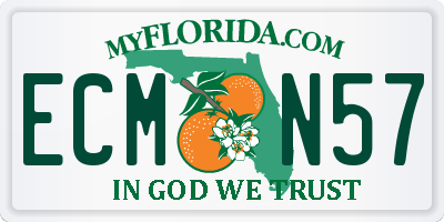 FL license plate ECMN57