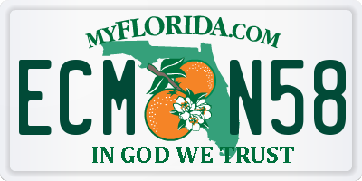 FL license plate ECMN58