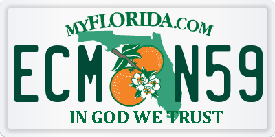 FL license plate ECMN59