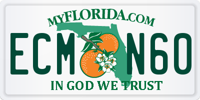 FL license plate ECMN60