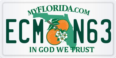 FL license plate ECMN63