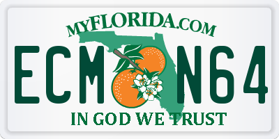 FL license plate ECMN64