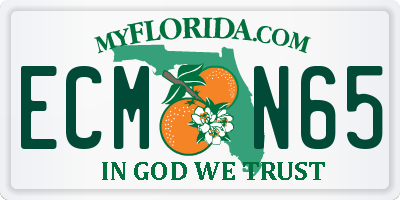 FL license plate ECMN65