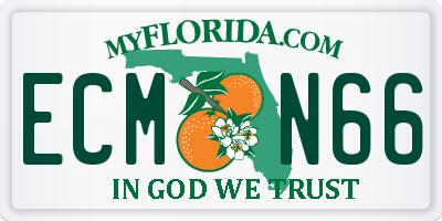 FL license plate ECMN66