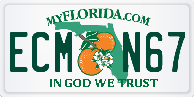FL license plate ECMN67
