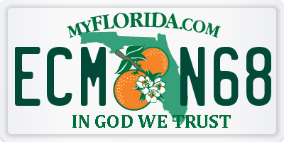 FL license plate ECMN68