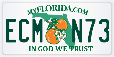FL license plate ECMN73
