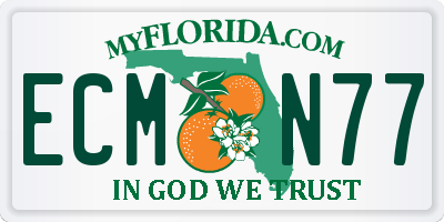 FL license plate ECMN77