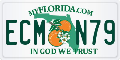 FL license plate ECMN79